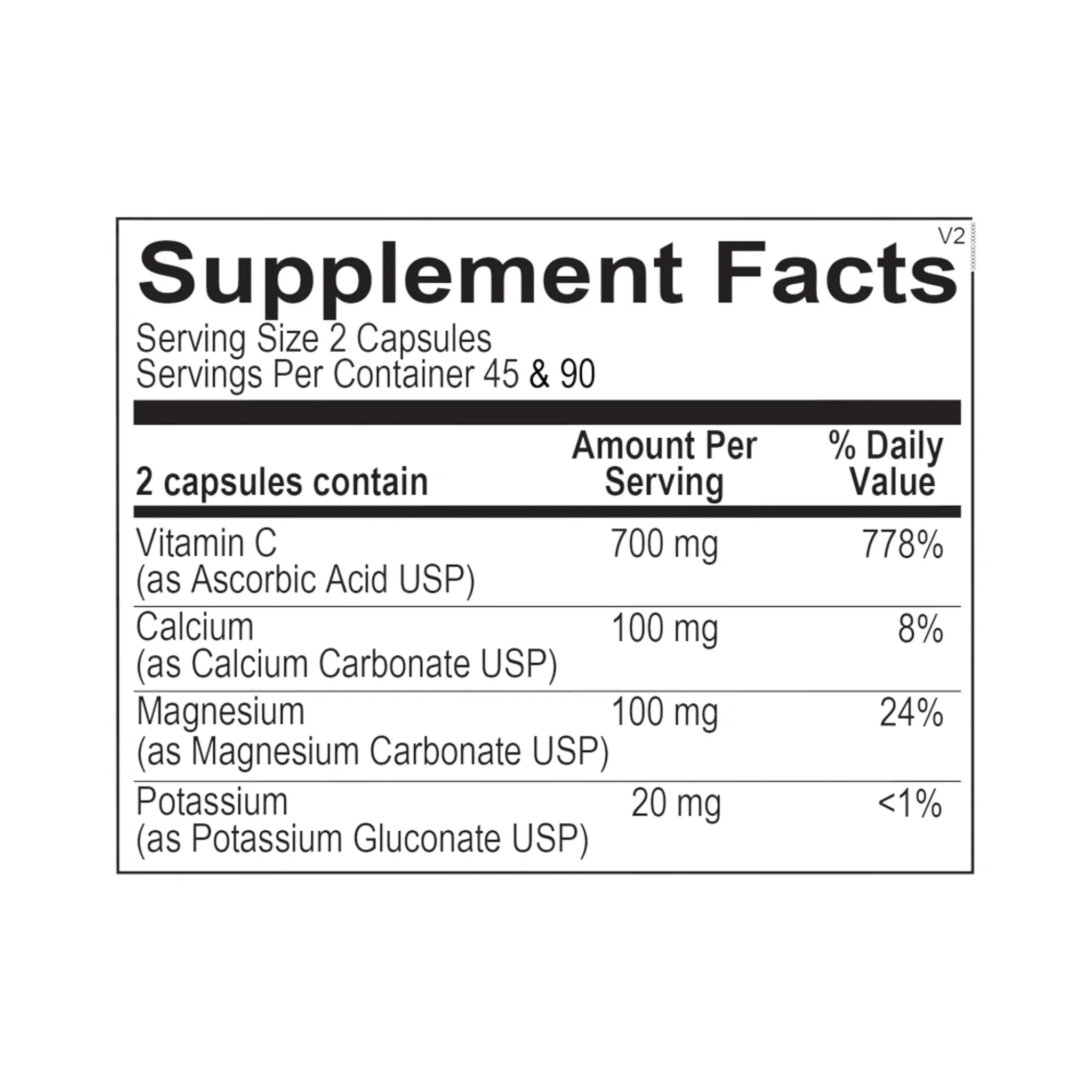 Buffered C Capsules by Ortho Molecular Products