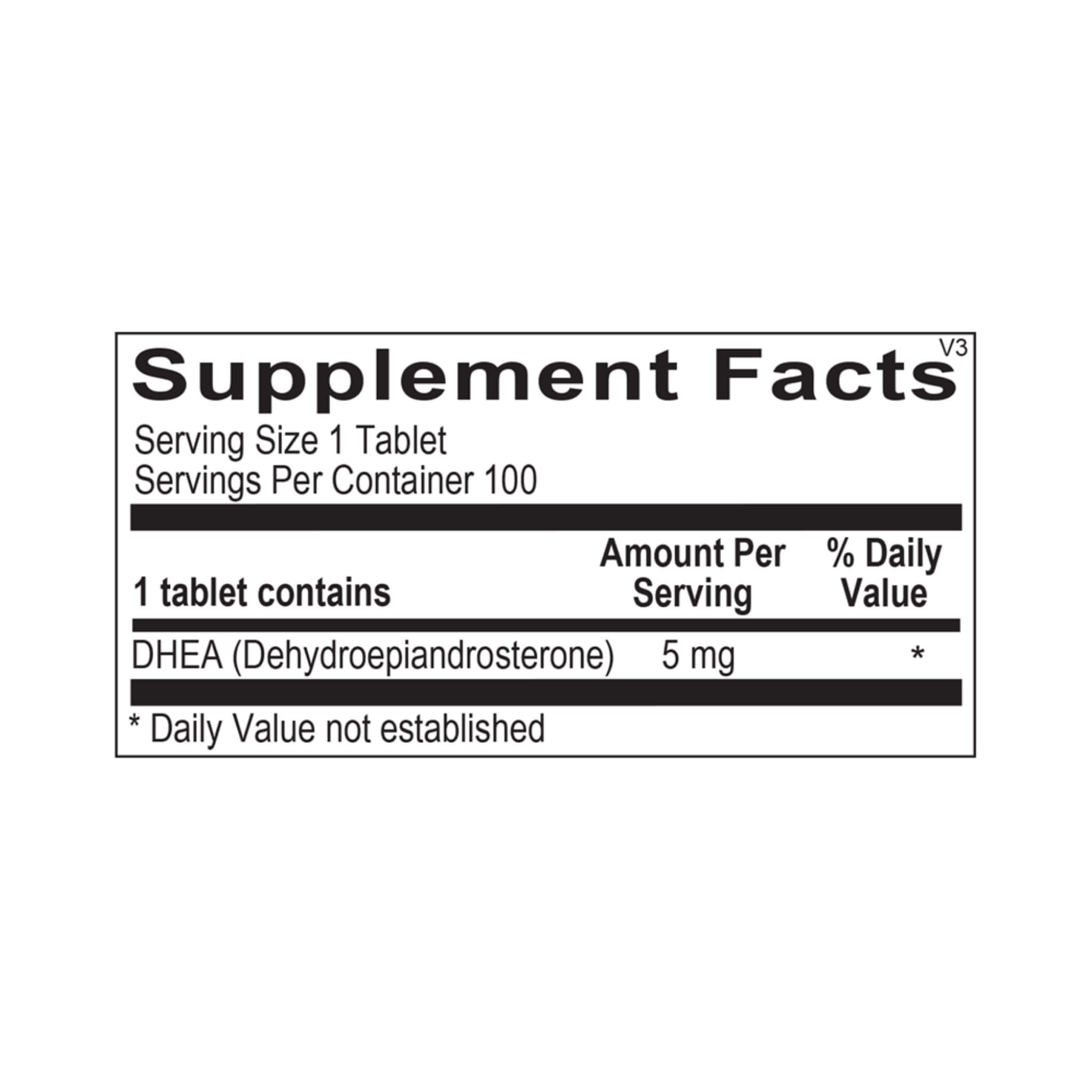 DHEA 5 mg – 100 Tablets by Ortho Molecular Products