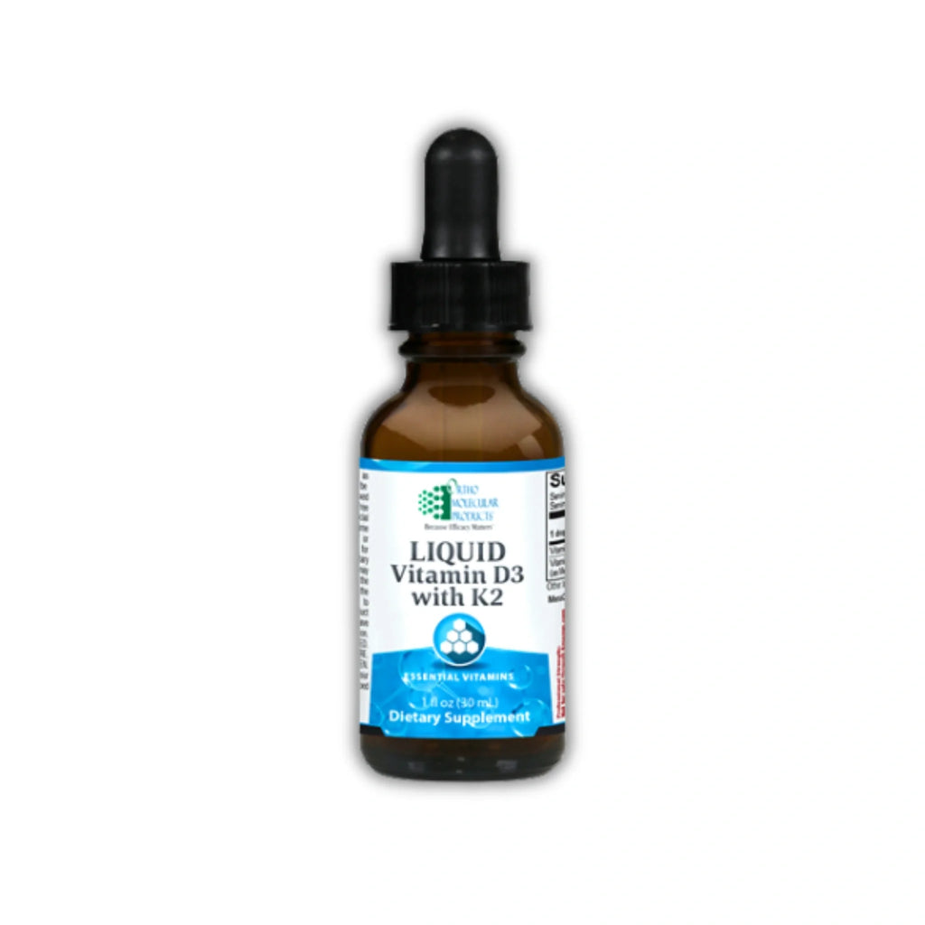 Liquid Vitamin D3 with K2 (1 fl oz) by Ortho Molecular Products