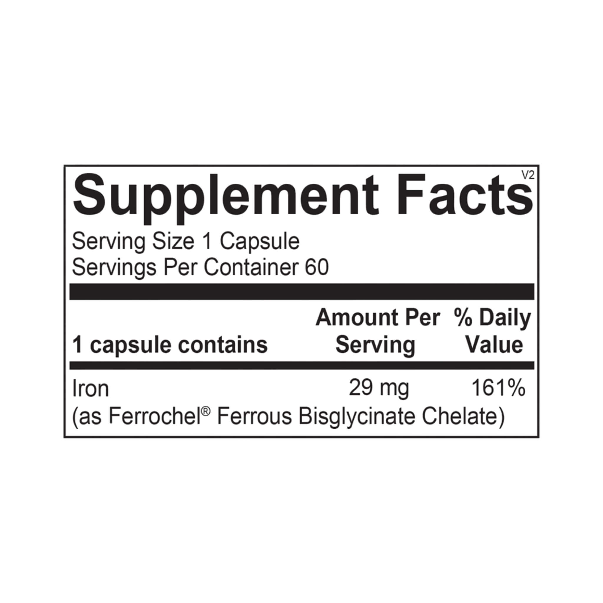 Reacted Iron (60 Capsules) by Ortho Molecular Products
