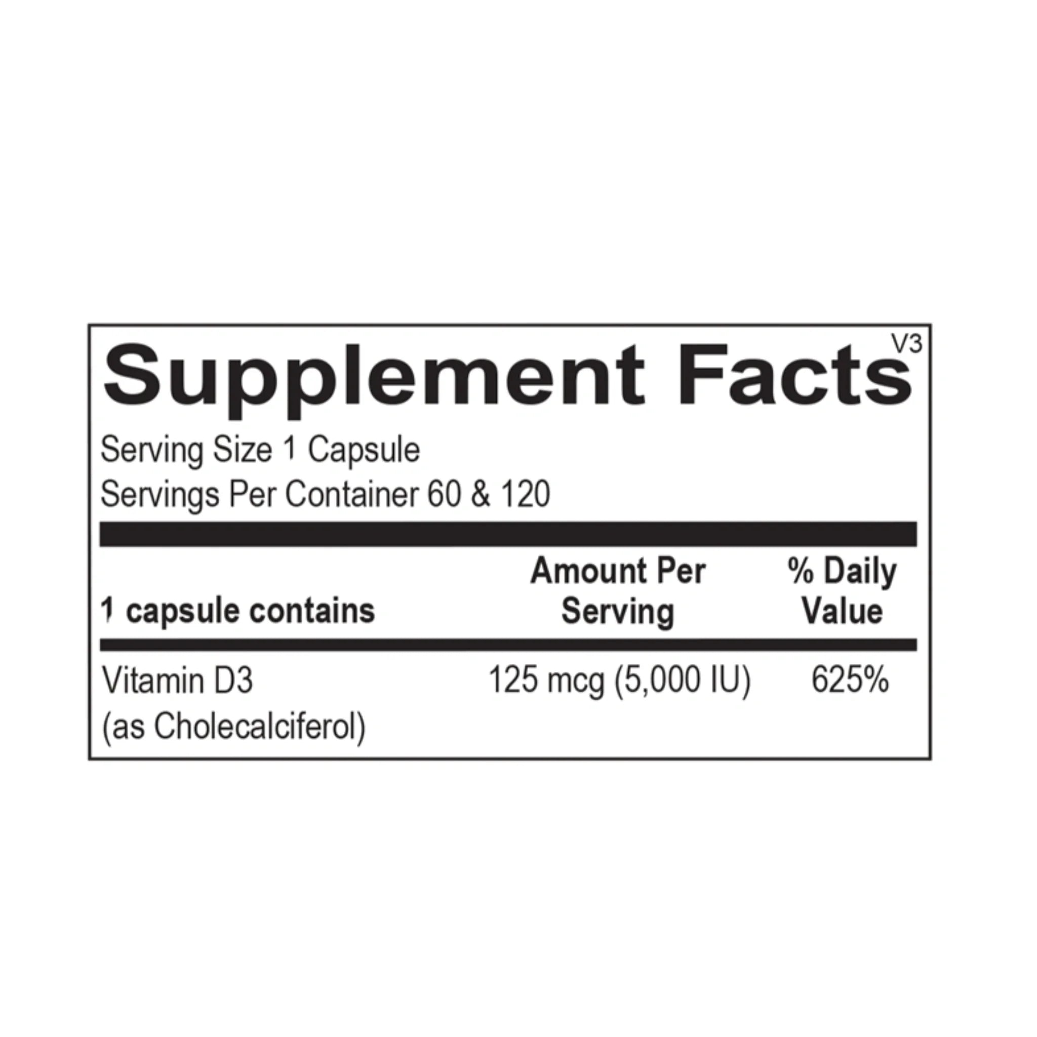 Vitamin D 5,000 IU by Ortho Molecular Products
